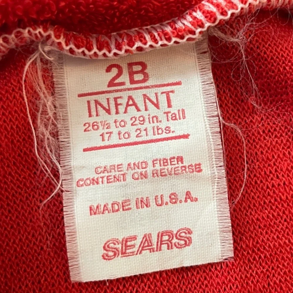 McDonald's Sleeper Infant 2B Red Yellow Ronald McDonald Grimace Vintage 6 Months